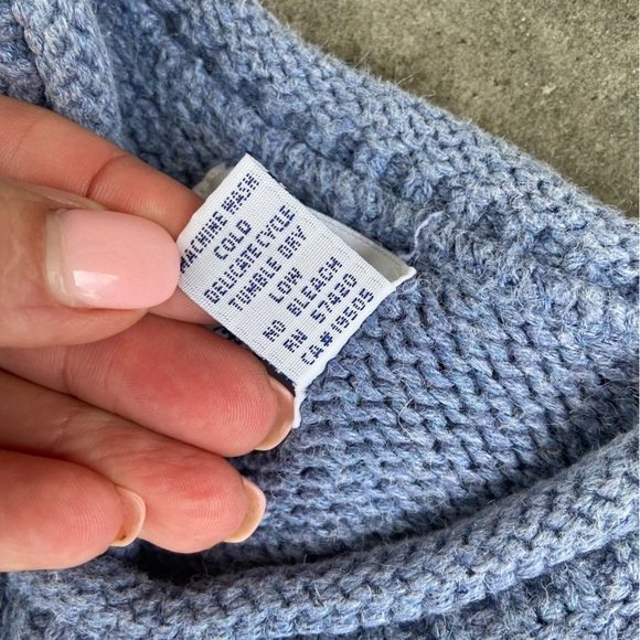 Vintage Kitestrings Boy’s Knit Vest Size 5/6 Cornflower Blue Preppy Pictures - Picture 4 of 5